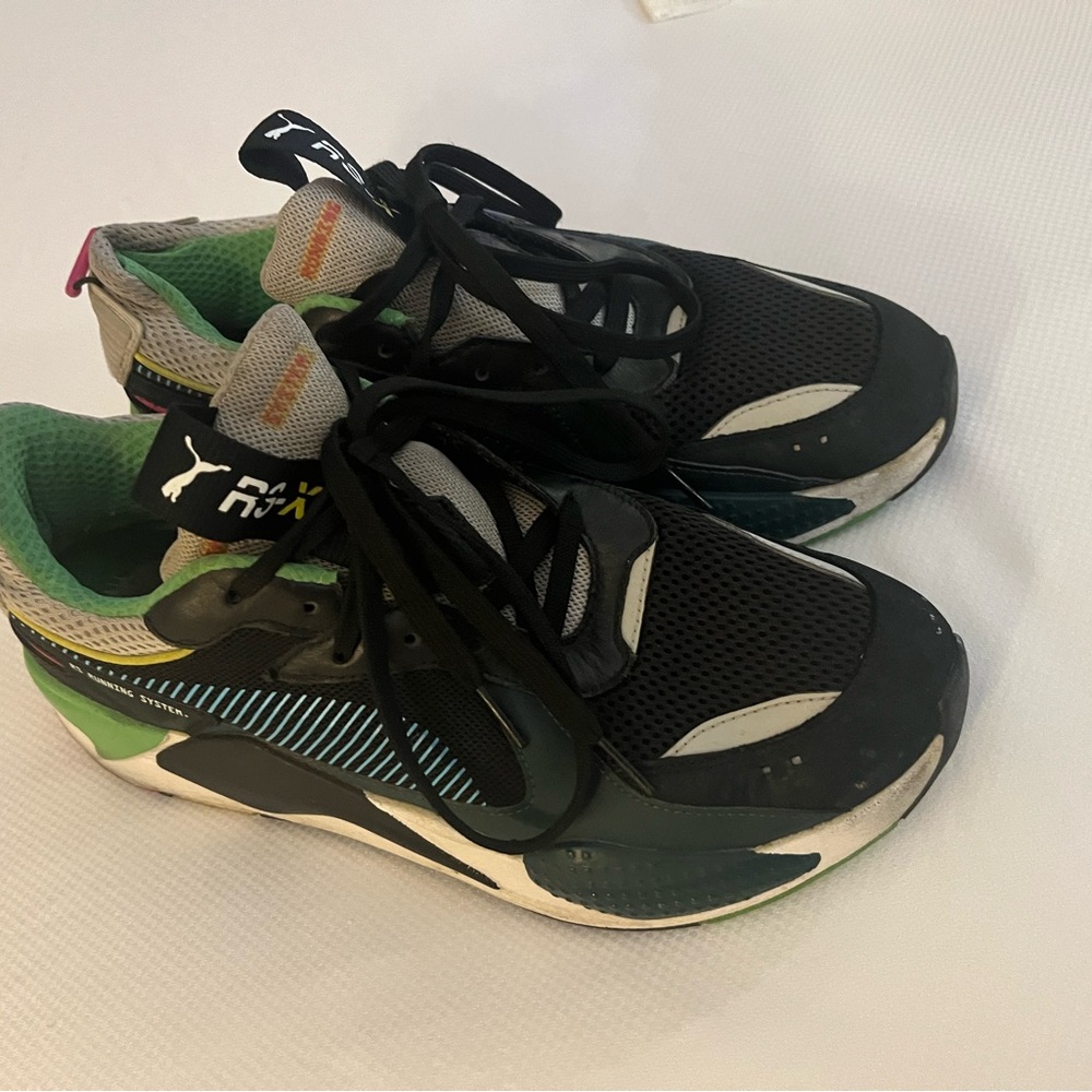 Puma RS-C Men’s Black and Green Athletic Shoes Size 11